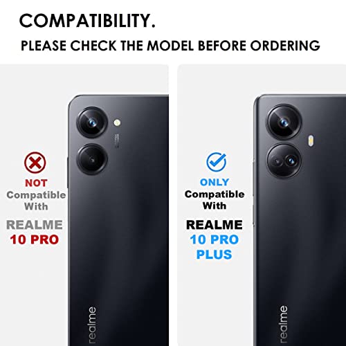 Image of RIGGEAR Xundd Back Cover Case Compatible with Realme 10 Pro Plus 5G (Armor | Clear PC and TPU)