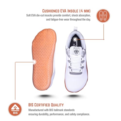 Image of Impakto CoreStep Men's Barefoot Shoes| Wide Toe Box Lightweight & Washable | Shoes for Trainning, Running on Soft Ground & Workout | Minimalist Zero-Drop for Natural Movement | Anti-Skid & Rubber Sole
