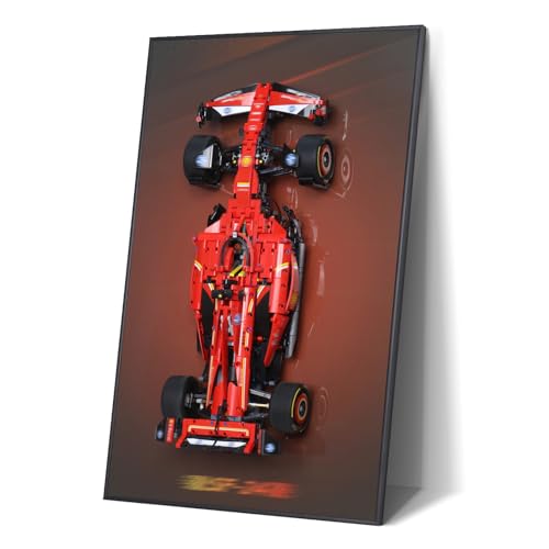 NAOCARD Display Wallboard for Technic Ferrari SF-24 Car, Wall Mount for Lego 42207 Car Kit (Model Not Included), Space-Saving Easy Assembly by NAOCARD - Image 4