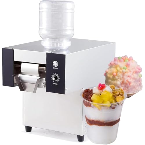 Bingsu Ice Shaving Machine, Commercial Tabletop Snowflake Ice Maker for Milk Drinks and Slushies - Ideal for Desserts and Refreshing Beverages,120KG