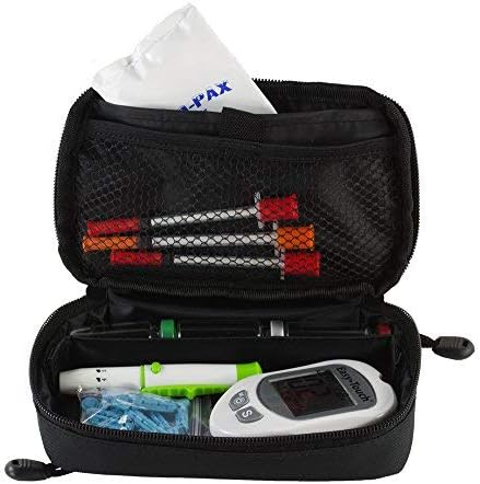 ChillMED to-Go Medication Kit - Compact Cooler Bag to Organize Insulin, Migraine Medication, and More - Includes 3 oz Reusable Cold Pack - Up to 3 Hours of Cool Time (Blue)