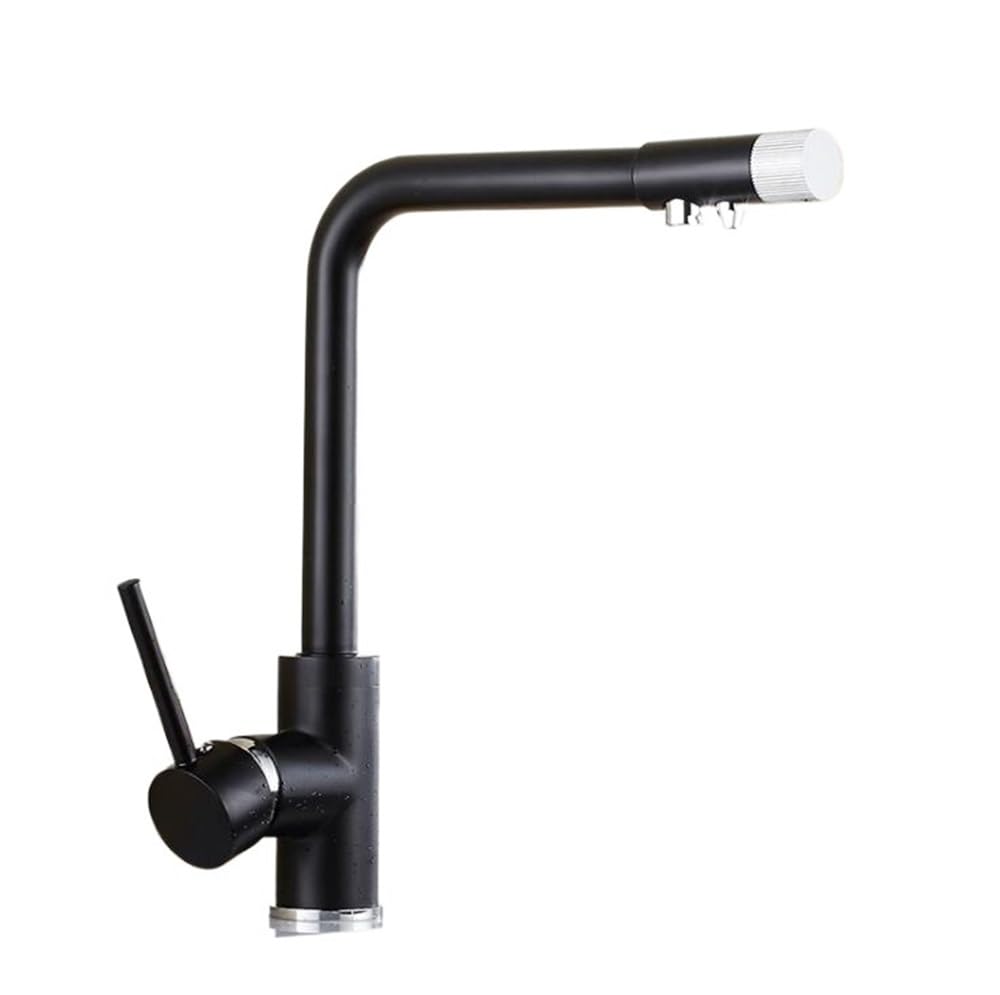 Kitchen Faucets Brass Mixer Kitchen Faucet Kitchen Sink Tap Water Kitchen Faucet XT-164(Black)