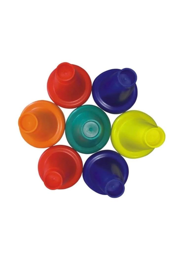 KRISHNA ENTERPRISES 4.5 Inch Cone Marker Pack of 7 - Multicolor Training Cones for Soccer, Sports Training - Durable, Brightly Colored Field Markers for Outdoor and Indoor Use-image-28