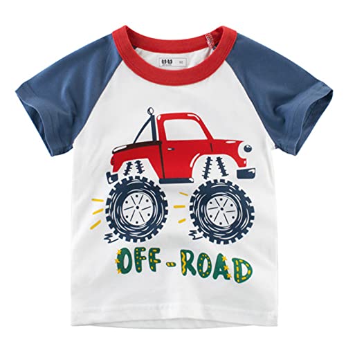 Camiseta infantil menino menina manga curta desenho animado carro impressão carta algodão gola redon