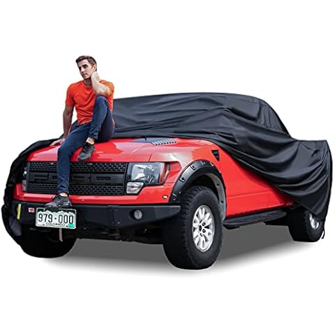 XYZCTEM 18 Layers Pickup Truck Cover Compatible with Ford F150, Waterproof All Weather, Heavy Duty Outdoor Pickup Cover Sun Uv Rain Protection, Universal Fit (2 Doors & 4 Doors) Cover