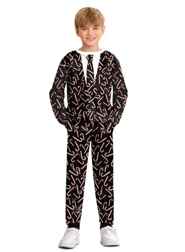 BesserBay Boys Funny Ugly Christmas 2 Piece Set with Graphic Sweatshirt and Pants 4-14 Years