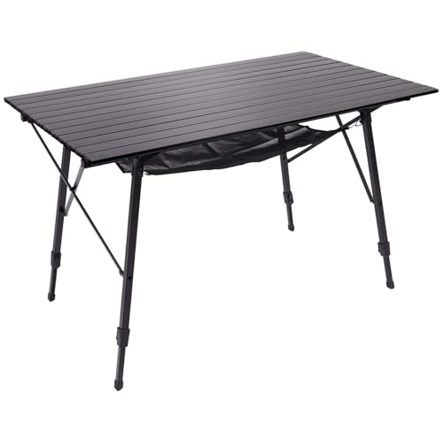 Portal Campingtisch faltbar Höhenverstellbar Klapptisch Aluminium 120 x...