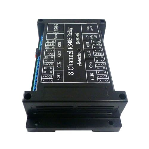 Placa de interruptor RS485 Modbus RTU 8 canales con carcasa DIN y código 03 06 16 3