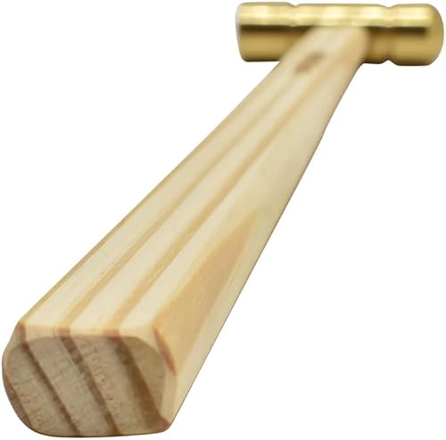 Miniatura 5 de Big Horn 19257 Martillo con mango de madera dura y cabeza de latón macizo, 4 oz
