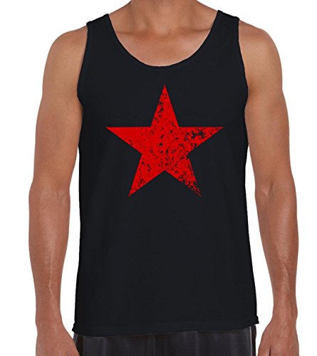 Tribal T-Shirts Communist Star Cuba - Camiseta sin mangas para hombre, Negro, Large