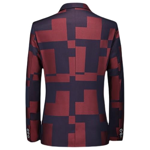 Men's Casual Slim Fit Daily Print Sport Coat One Button Prom Business Blazer Jacket Casual Suit Blazer2