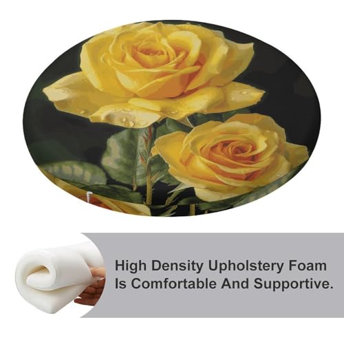 Coussin de sol de méditation imprimé rose jaune en mousse