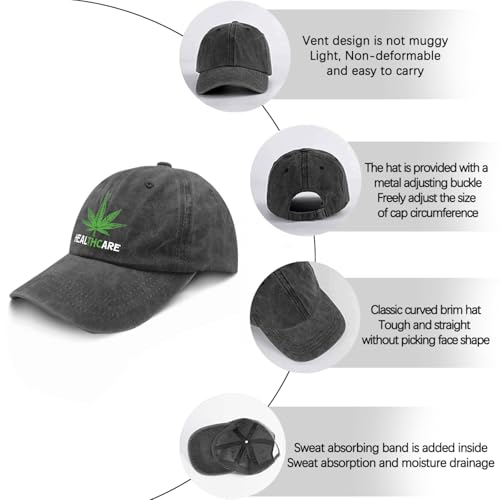 Cannabis 420 Weed THCHealthcare Trucker Hat Youth Golf Hat Pigment Black Mens Hats Gifts for Daughter Baseball Hats - Image 6