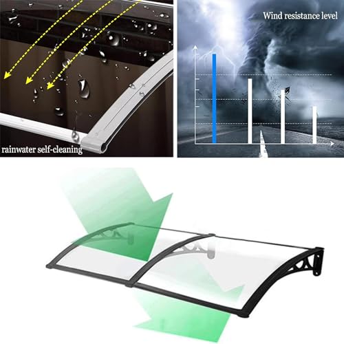 Auvent de porte en aluminium résistant aux intempéries et UV - 6