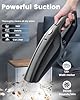 SERVOMASTER Handheld Vacuum Cleaner, Powerful Suction Car Vacuum Cleaner, Rechargeable Hand Held Vacuum Cordless with Washable HEPA Filter for Car, Home, Office, Pet Hair, Black