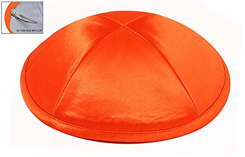 Image of Zion Judaica Deluxe Satin Kippah Yarmulkes for Kids Teens & Adults Skullcaps 6.25 inch Multi-Color Options 4 Panel Design