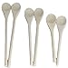 SET OF 6, Wooden Cooking Mixing Spoon, Birch Wood, 3-Sizes (10-Inch, 12-Inch, 14-Inch)