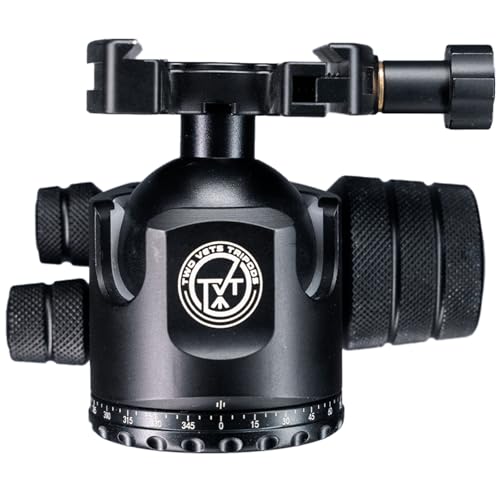 TWO VETS TRIPODS 44MM Dual Tension Arca Tripod Ball Head | Precision Adjustable Coarse & Fine Control | 30 lb Load Capacity | Lightweight 1 lb Mount for Spotting Scopes & Optics