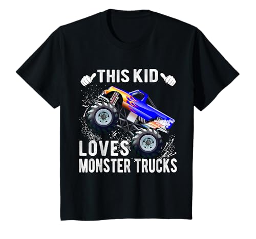 This Kid Loves Monster Trucks Boys and Girls Gift T-Shirt