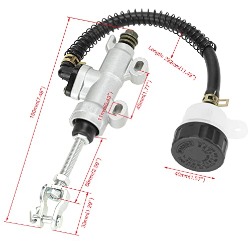 image for YOXUFA Rear Brake Master Cylinder Reservoir Hose Line for 90cc 110cc 1