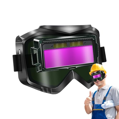 Lunettes de soudeur auto-bloquantes à lentille complète et grand angle