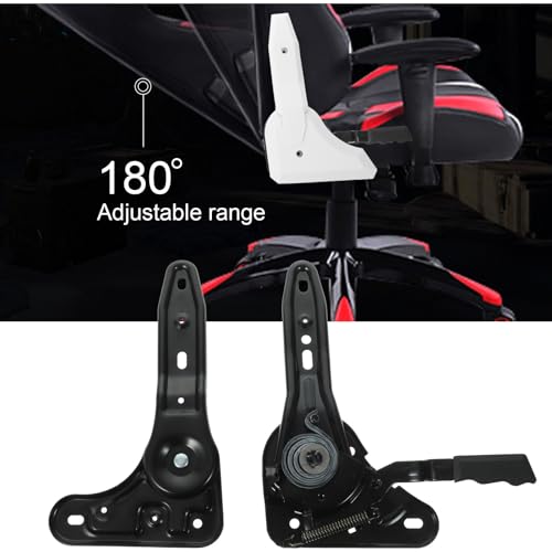 Phantasmia ノーブランド レーシングシート角度調整器 180度 軽量金属製 ホワイト – オフィス・ゲーミングチェア用互換部品、簡単取り付け 摩耗に強く湿気に強い [4]