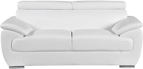 Miniatura 14 de Blackjack Furniture 4571 Veal Collection - Juego de sofá de 3 piezas de piel auténtica, sofás modernos con reposacabezas ajustables, cojines de