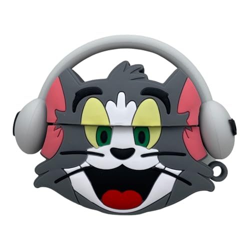 Image of SE HUB Airpods Pro 2 Case Cover Keychain for 2Nd Generation Cartoon Shock Proof 360-degree Protection Case Cover Soft Skin Silicone Compatible 3D Design Headphones Case (Instagram)- Grey