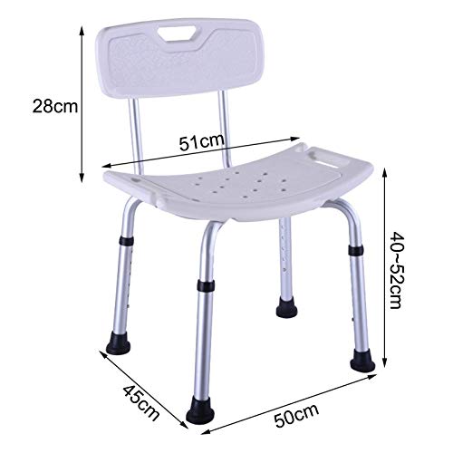 Tabouret de salle de bain pour personnes âgées et handicapées à mobilité réduite - 3