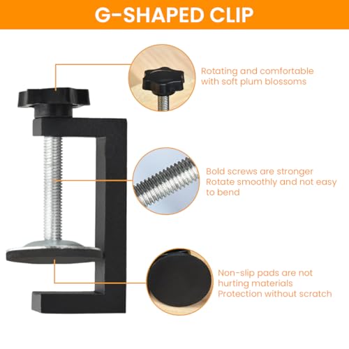 Image of Serplex 2Pcs Woodwork Clamps Carboon Steel C Shaped Clamps for Woodworking