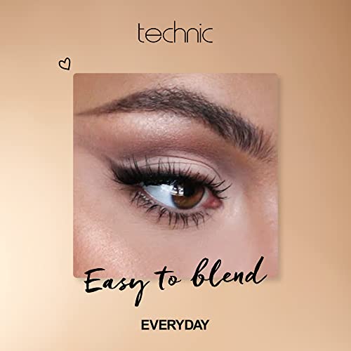 Technic Mega Mattes Nude Eyeshadow Palette - 12 Pigmented, Professional, Long Lasting, Easy to Apply and Blendable Matte Shades for the Perfect Look for Day or Night 18g - Image 5