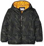 mit Logo-Badge am Ärmel TOM TAILOR Kids Jungen 1/1 Hood Jacke, Schwarz (Caviar Black 1010), 164