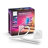 フィリップスヒュー(Philips Hue) スターターセット【LEDテープライト PCライトリボン 32-34インチ モニター対応 + ブリッジ】 - スマート照明 Alexa対応 マルチカラー 1600万色 電球色 昼白色 調光 調色 スマートホーム 間接照明 LED スマートライト 音声操作 アプリ操作 Matter対応 【エンタメ連携対象】 ゲーミングライト