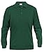 Clique Clothing, polo da uomo a maniche lunghe, in cotone, taglio classico, peso medio Bottle Green Large