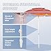 Aoxun Beach Umbrella with Tilt Pole, Portable Sand Anchor and Carry Bag, UPF 50+ Sun Shelter Air Vents Design for Outdoor Activities (Red), 6.5ft