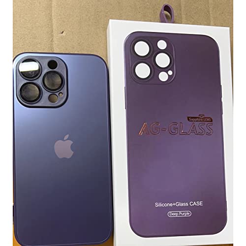 Case Capa NanoGlass, Vidro Temperado Fosco para Iphone 14 Pro Max,Iphone 14 Pro,Iphone 14 (Roxo Prof