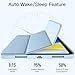 Wenlaty Compatible with iPad (A16) 11th Generation Case 11 Inch 2025, for iPad 10th Generation Case 10.9 Inch 2022 with Pencil Holder, Trifold Stand Protective Clear Back, Auto Wake/Sleep, Sky Blue