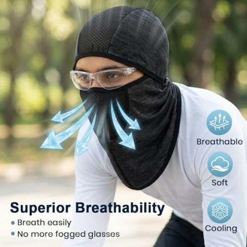 Image of PROBEROS Balaclava for Men Face Mask Sun UV Protection Breathable Full Head Mask for Men Women Skiing Cycling