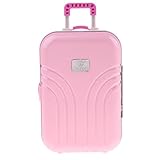 * Material: Kunststoff D DOLITY 1:6 Puppenstube Zubehör - Miniatur Koffer Gepäck Hartschalenkoffer Trolley Reisekoffer - Pink