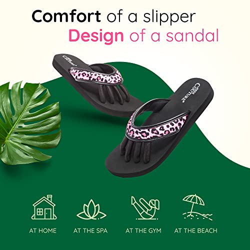Image of Pedi Couture Pedicure Sandals with Built In Toe Separators for Women - Comfortable Spa Style Flip Flops for Home, Salon, Yoga & Gym Use