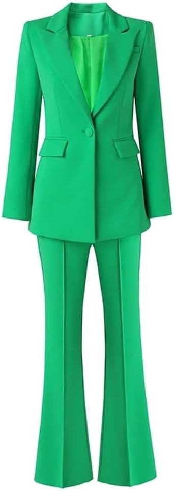 Women's Trousers Two Piece Set with High Street Design Loose Casual Coat Suit Women