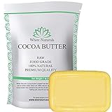 Raw Cocoa Butter 1 lb, Unrefined, Pure, Natural, Food Grade, Perfect For Skin Care & Hair Care, All...