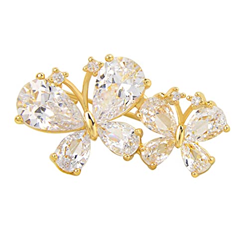 Épingle de collier et petites broches en zircone cubique femme