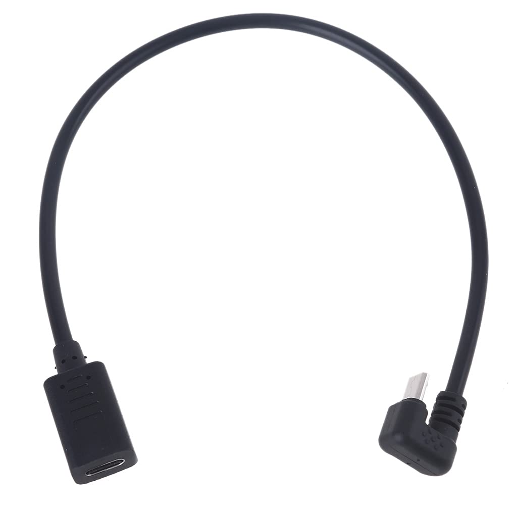 Fentency 30cm 180 Degree U Shaped Type C Female to USB Male Cable for USB Cellphone Tablet and more