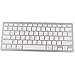 Goshyda Teclado Inalámbrico, Ultradelgado, 78 Teclas, Teclado Inalámbrico Portátil con Bluetooth, Teclados de Computadora Blancos en Varios Idiomas, para Android, para OS X, para Windows(Coreano)