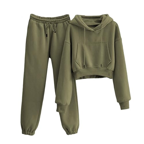 VATEAMI Sweatsuits Women 2 Piece Outfits Fleece Lined Tracksuits Set