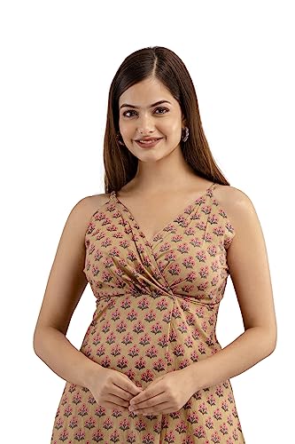 Image of DMP FASHION Women's Cottion Printed Classic Trendy Fashion Dress