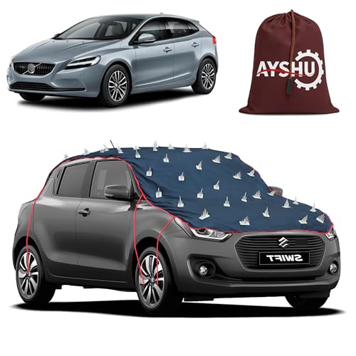Image of AYSHU Water-Resistant Spike Car Cover for Volvo V40 - Protects from Dogs, Monkeys, Dust, Sunlight & UV - Full Roof Universal Fit