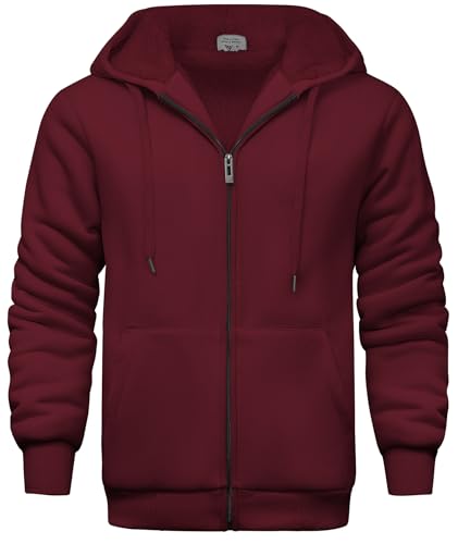 Mens Fleece Hoodies Zip Up Warm Thick Winter Jacket - image 1