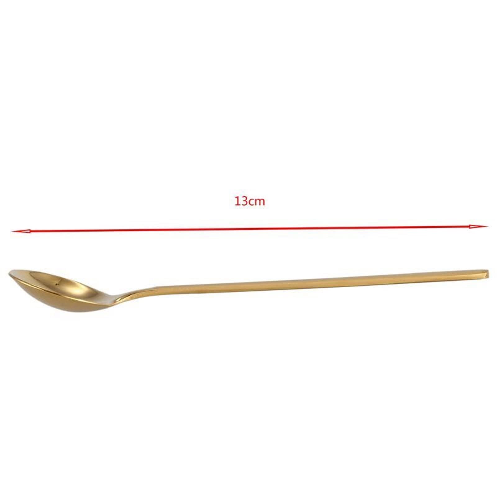 JINGYAN Cuillères 12pcs / Set Forme Ronde cuillère à café en Acier Inoxydable Mini cuillère à café de cuillère cuillère cuillère crème glacée Soupe cuillère cuillère Accessoires de Cuisine
